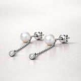 PENDIENTES PERLA Y DIAMANTE SERENA