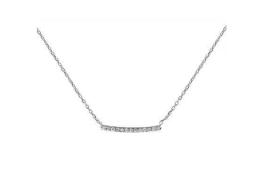 COLAR BARRA CURVA COM DIAMANTES DIAMANTES EILEN