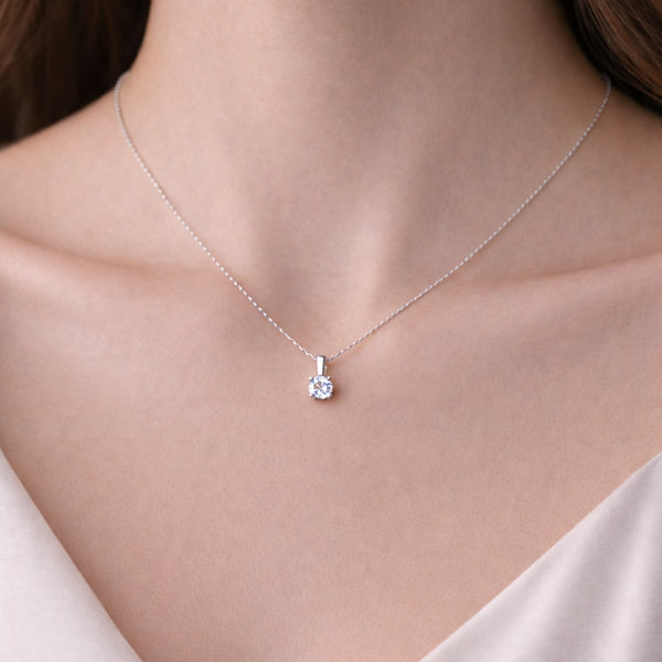 COLGANTE DIAMANTE CREADO 0.83 QUILATES CERTIFICADO IGI