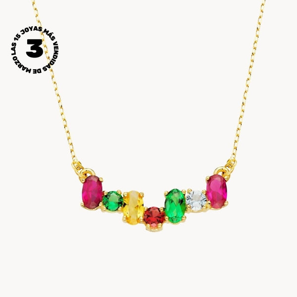 COLLIER RAIL AVEC ZIRCONIES COULEUR YARA