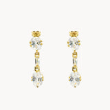 PENDIENTES LARGOS CON DIAMANTES KALINA