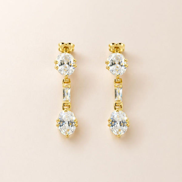 LONG EARRINGS WITH DIAMONDS LAIA