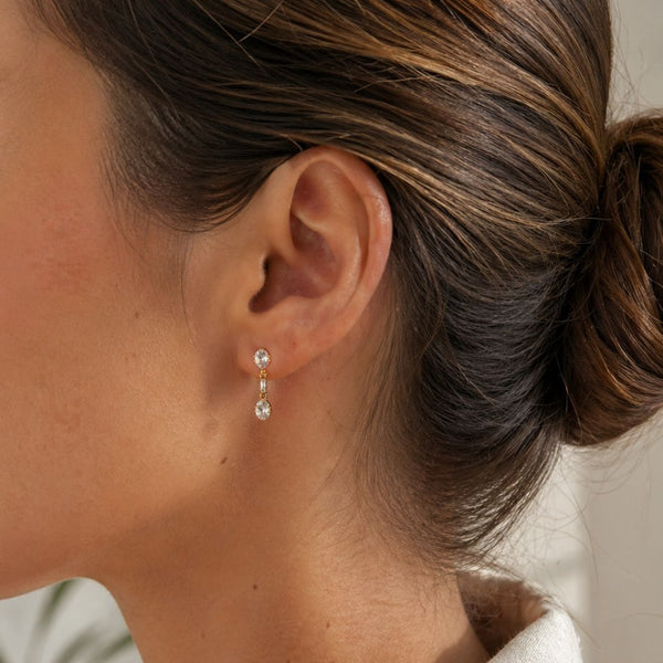 LONG EARRINGS WITH DIAMONDS LAIA