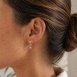 PENDIENTES LARGOS CON DIAMANTES KALINA