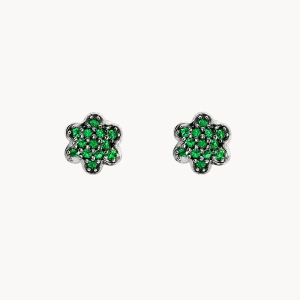 PENDIENTES ESTRELLA CIRCONITAS VERDES COLEEN