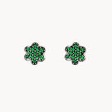 PENDIENTES ESTRELLA CIRCONITAS VERDES COLEEN