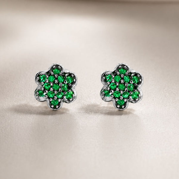 PENDIENTES ESTRELLA CIRCONITAS VERDES COLEEN