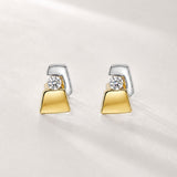 PENDIENTES BICOLOR CIRCONITAS BLANCAS AROHA