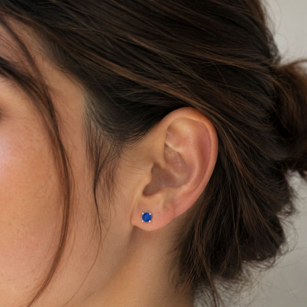 PENDIENTES CIRCONITAS AZULES OLYA