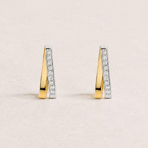 PENDIENTES BICOLOR CON CIRCONITAS KANDA