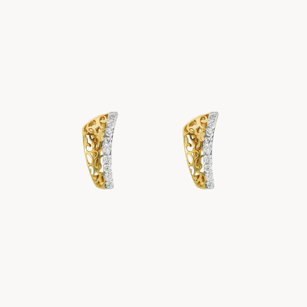 PENDIENTES BICOLOR CON CIRCONITAS