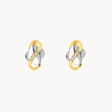PENDIENTES BICOLOR CIRCONITAS BLANCAS ALMOG