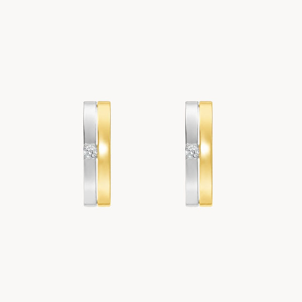 PENDIENTES BICOLOR CON CIRCONITAS RASHA