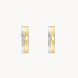 PENDIENTES BICOLOR CON CIRCONITAS RASHA