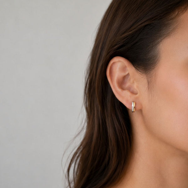 PENDIENTES BICOLOR CON CIRCONITAS RASHA