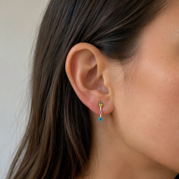 PENDIENTES CIRCONITAS DE COLOR ALLY
