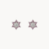 PENDIENTES CIRCONITAS ROSAS Y BLANCAS BOGNA