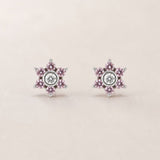 PENDIENTES CIRCONITAS ROSAS Y BLANCAS BOGNA
