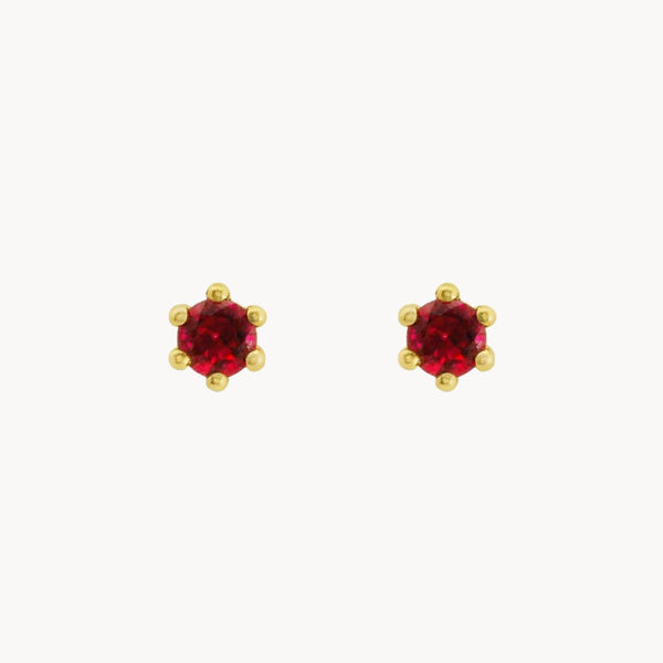 PENDIENTES CIRCONITAS ROJAS LEIA