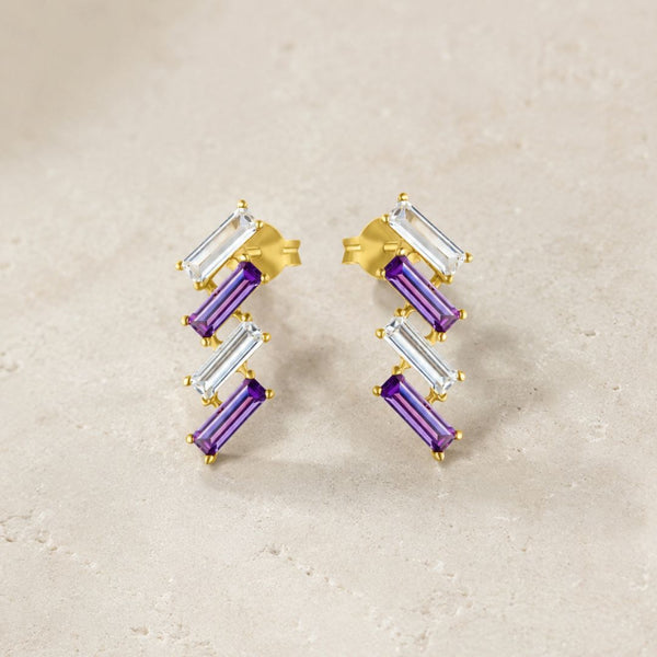 PENDIENTES CON TOPACIO AZUL Y AMATISTA EDA