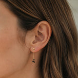 PENDIENTES LARGOS CON CIRCONITAS NEGRAS