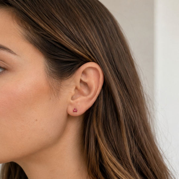 PENDIENTES CUARZOS ROSA HIDROTERMALES ORLAGH