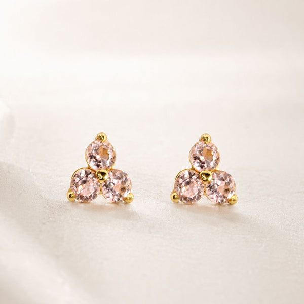 PENDIENTES CUARZOS ROSA  AINSLEY