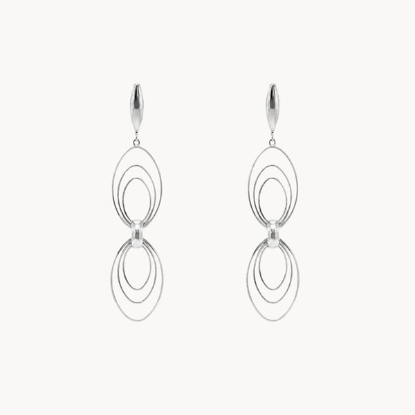 PENDIENTES ORO BLANCO LISO JETTE