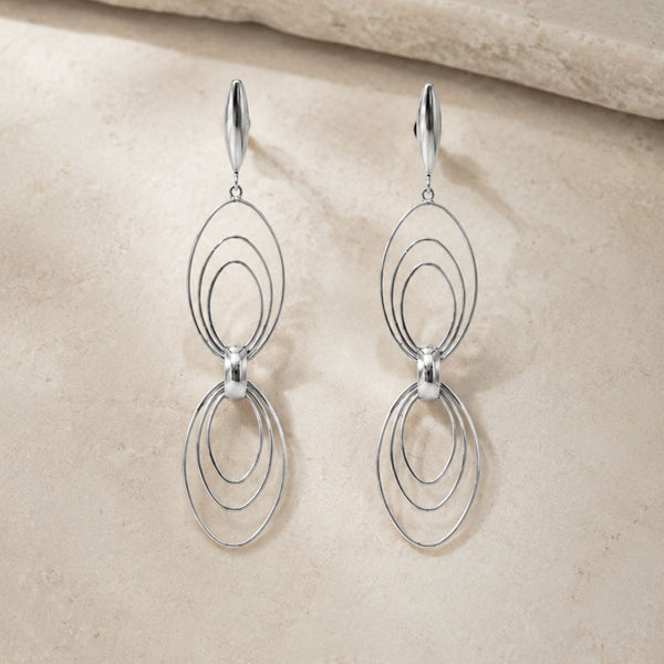 PENDIENTES ORO BLANCO LISO JETTE