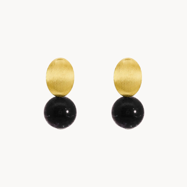 PENDIENTES DESMONTABLE BOLAS DE ONIX NEVENKA