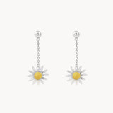 PENDIENTES COLGANTES MARGARITA BICOLOR