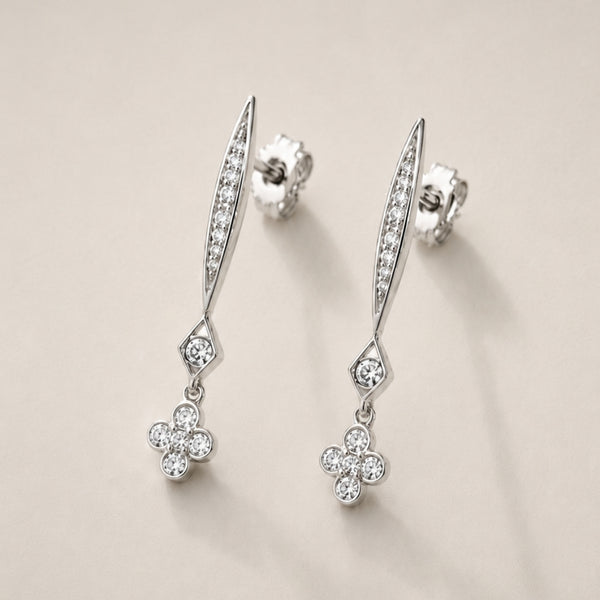 PENDIENTES LARGOS CON CIRCONITAS BORNA