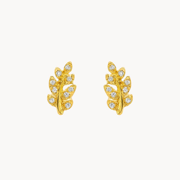 PENDIENTES HOJAS CON CIRCONITAS MARIELLA