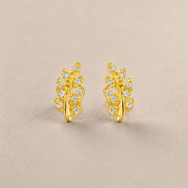 PENDIENTES HOJAS CON CIRCONITAS MARIELLA