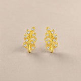 Brincos Folhas com Zircónias Mariella