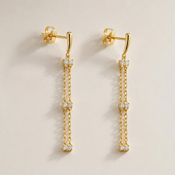 PENDIENTES LARGOS CON CIRCONITAS DAPHNE