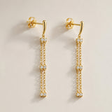 PENDIENTES LARGOS CON CIRCONITAS DAPHNE