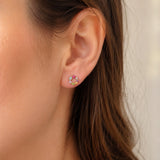 PENDIENTES CIRCULO CON TOPACIOS Y CUARZOS UXIA