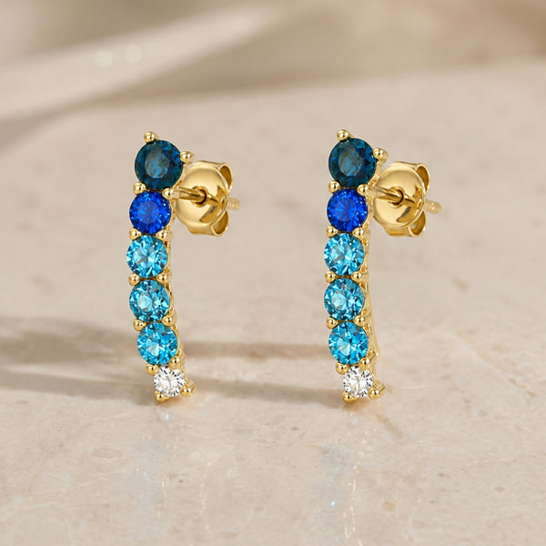 PENDIENTES TREPADORES CON CIRCONITAS TESSA