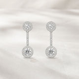PENDIENTES LARGOS CIRCONITAS BLANCAS HENA