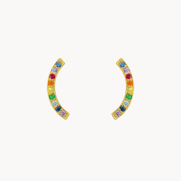 PENDIENTES TREPADORES CIRCONITAS DE COLOR MAYA