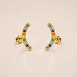 PENDIENTES TREPADORES CON CIRCONITAS DE COLOR
