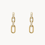 Long Chain Link Earrings with Helia Enamel