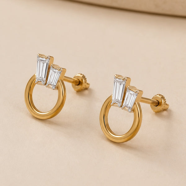 Circle Earrings with Cubic Zirconia Mabelle
