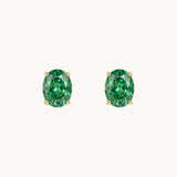 BRINCOS DE ESMERALDA NATURAL 6X4MM