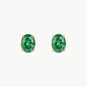 PENDIENTES ESMERALDA OVAL 6X4 HENYE