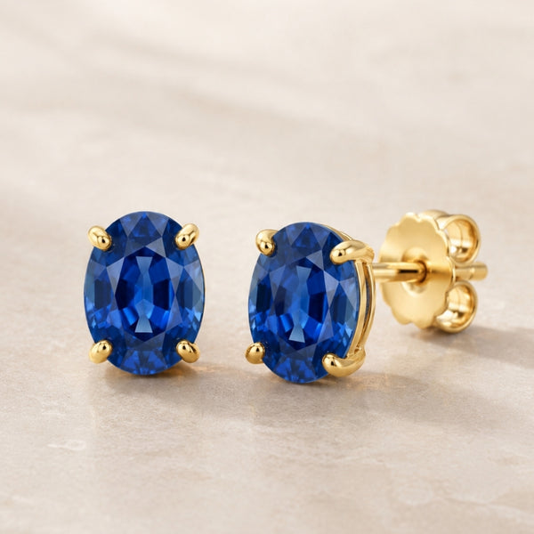 PENDIENTES ZAFIRO OVAL 7X5 HILDA