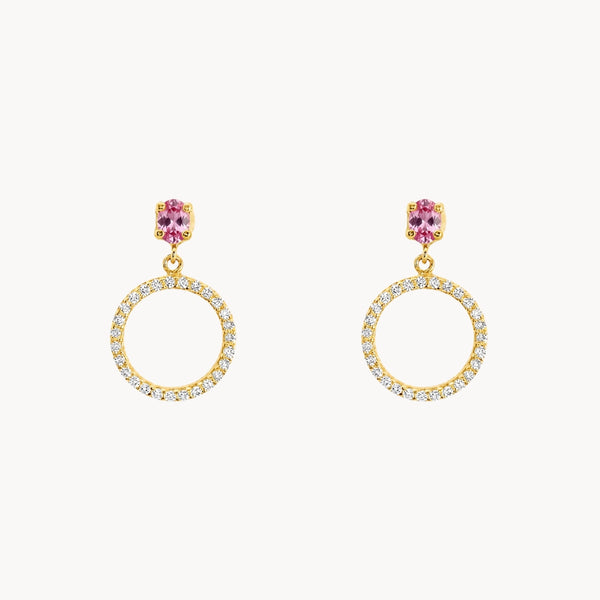 PENDIENTES CIRCULO CON CIRCONITAS VANIA