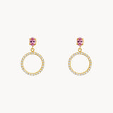 PENDIENTES CIRCULO CON CIRCONITAS VANIA