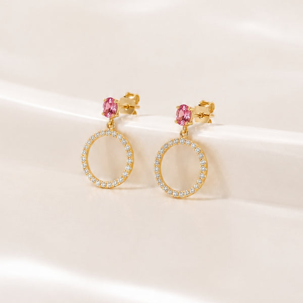 PENDIENTES CIRCULO CON CIRCONITAS VANIA